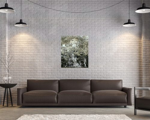 #water pearls# Druck auf Leinwand 80x90 cm